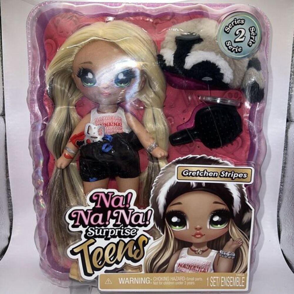 Na! Na! Na! Surprise GRETCHEN STRIPES 11"‎ Soft Doll TEENS SERIES 2 Raccoon 2021